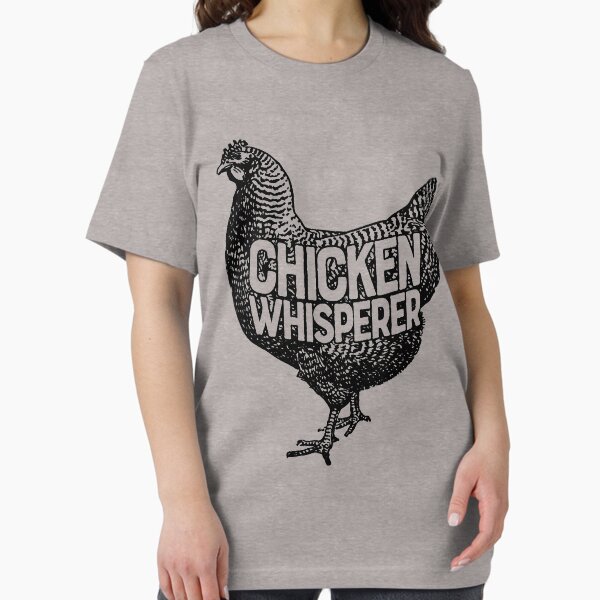 Vista previa del artículo con la obra «Camiseta con el mensaje "Chicken Whisperer", divertida camiseta de granja con regalos avícolas para granjeros o amantes de los pollos», diseñado y vendido por LiqueGifts.