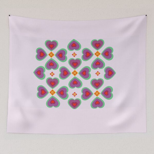 Item preview, Heart pattern retro style 63 designed and sold by Bakkia.