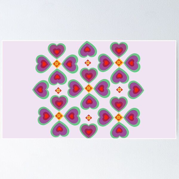 Item preview, Heart pattern retro style 63 designed and sold by Bakkia.