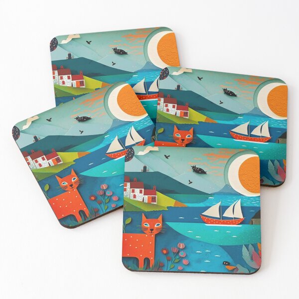 Item preview, Adorable colorful whimsical wide scene artwork #9 designed and sold by Artistic Pandas.