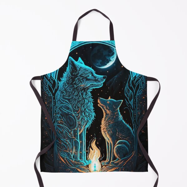 Item preview, Mythical Wolves in glowing night tarot designed and sold by Visual-wallart.