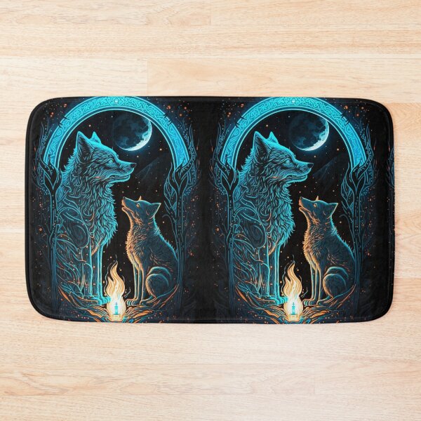 Item preview, Mythical Wolves in glowing night tarot designed and sold by Visual-wallart.