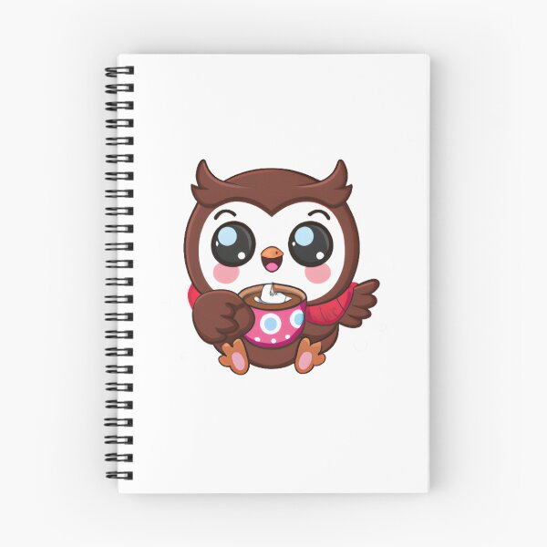 Item preview, chibi owl drinking hot chocolate designed and sold by KatisDesign.