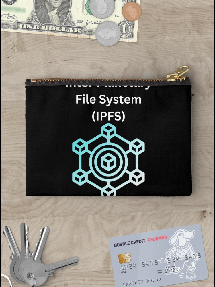 Thumbnail 3 of 4, Zipper Pouch, Inter Planetary File System (IPFS) designed and sold by UpcomingTech.