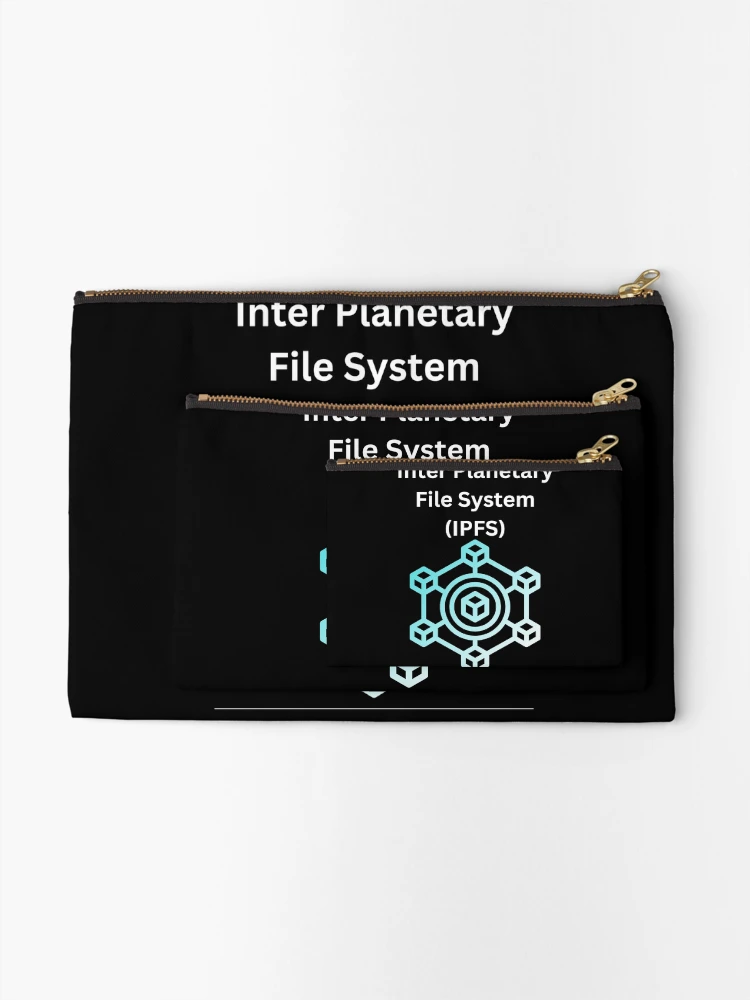 Thumbnail 2 of 4, Zipper Pouch, Inter Planetary File System (IPFS) designed and sold by UpcomingTech.