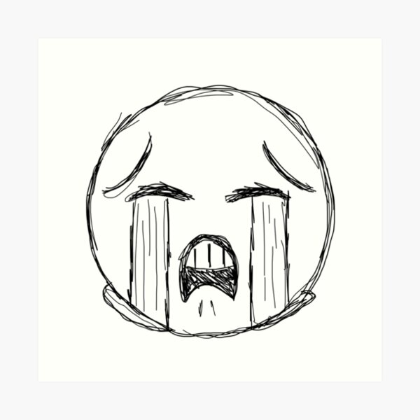 Premium Vector  Cute cartoon heart with sad crying emoji face kids  coloring page