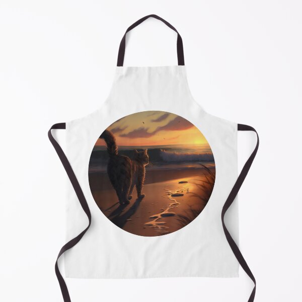 Item preview, cat watching sunset scene designed and sold by okamitouch.
