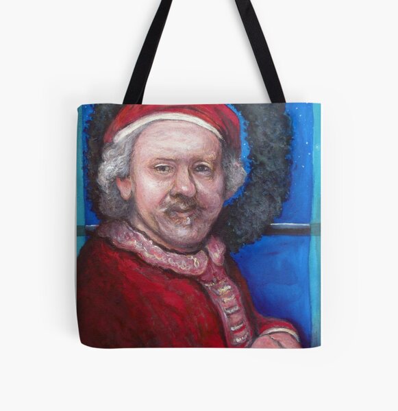 Rembrandt Santa All Over Print Tote Bag