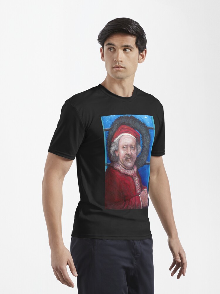 Alternate view of Rembrandt Santa Active T-Shirt