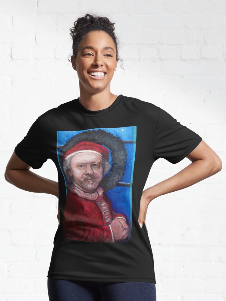 Alternate view of Rembrandt Santa Active T-Shirt