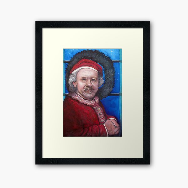 Rembrandt Santa Framed Art Print