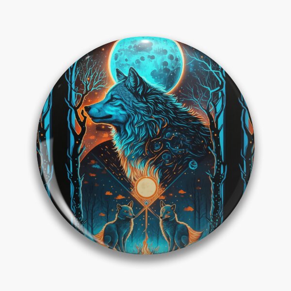 Item preview, Wolf and kid wolves glowing tarot designed and sold by Visual-wallart.