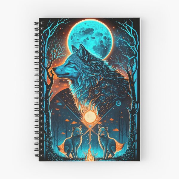 Item preview, Wolf and kid wolves glowing tarot designed and sold by Visual-wallart.