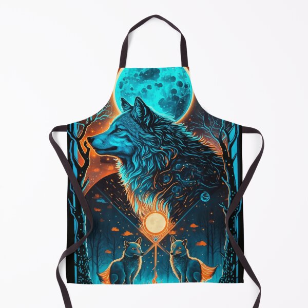 Item preview, Wolf and kid wolves glowing tarot designed and sold by Visual-wallart.