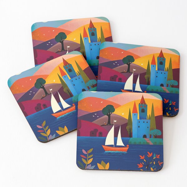 Item preview, Adorable colorful whimsical scene artwork #5 designed and sold by Artistic Pandas.