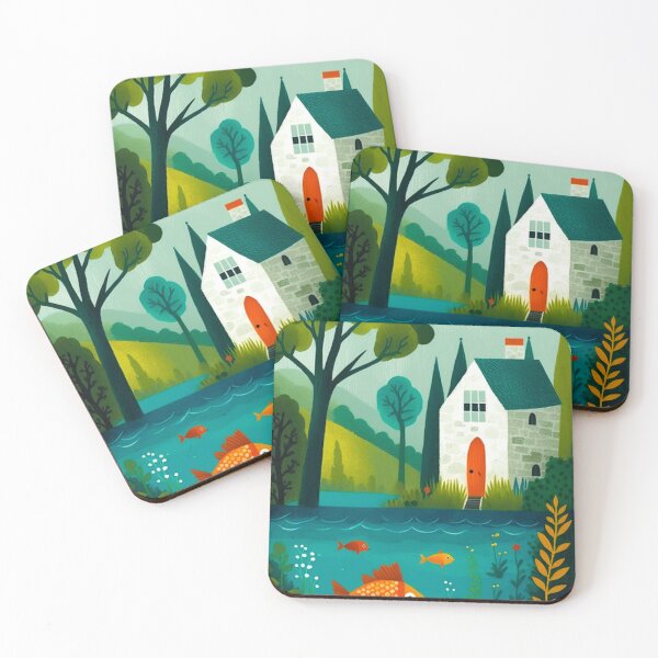 Item preview, Adorable colorful whimsical scene artwork #6 designed and sold by Artistic Pandas.