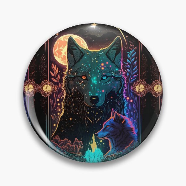 Item preview, Wolf God glowing tarot art designed and sold by Visual-wallart.