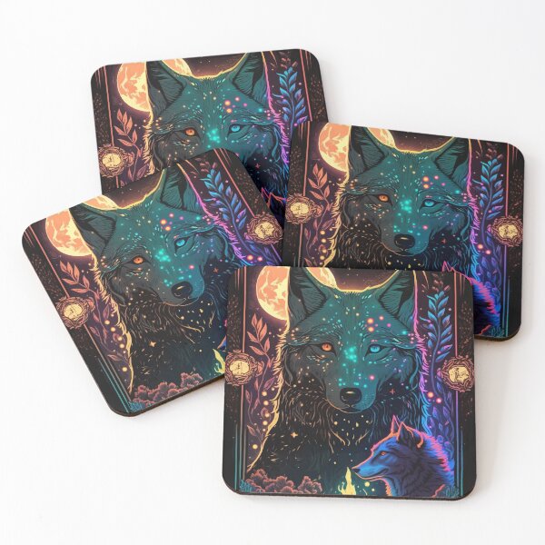 Item preview, Wolf God glowing tarot art designed and sold by Visual-wallart.