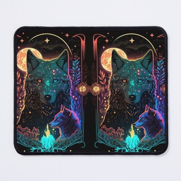 Item preview, Wolf God glowing tarot art designed and sold by Visual-wallart.