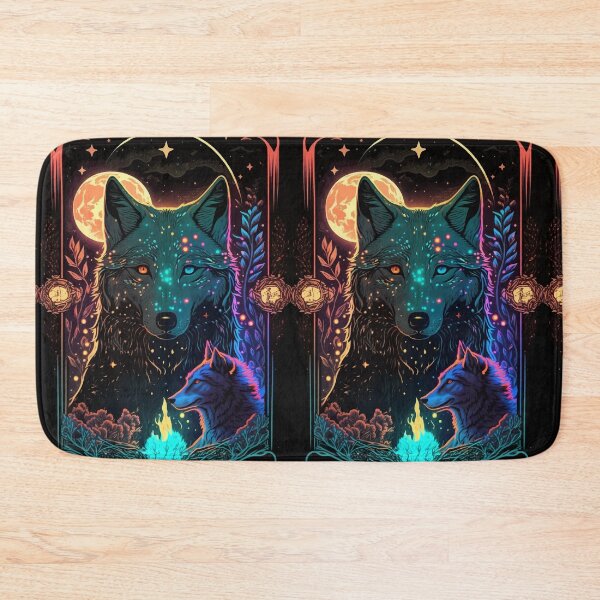 Item preview, Wolf God glowing tarot art designed and sold by Visual-wallart.