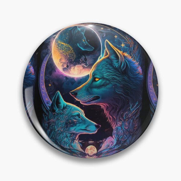 Item preview, Wolf fantasy world glowing tarot art designed and sold by Visual-wallart.