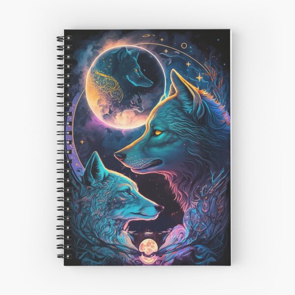 Item preview, Wolf fantasy world glowing tarot art designed and sold by Visual-wallart.