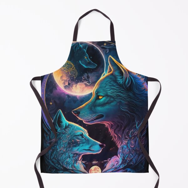 Item preview, Wolf fantasy world glowing tarot art designed and sold by Visual-wallart.