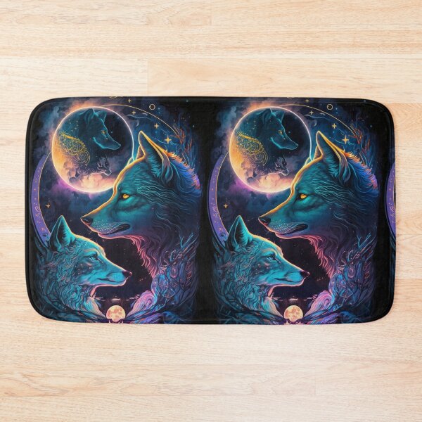 Item preview, Wolf fantasy world glowing tarot art designed and sold by Visual-wallart.