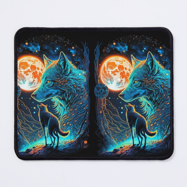 Item preview, Wolf fantasy world glowing tarot designed and sold by Visual-wallart.