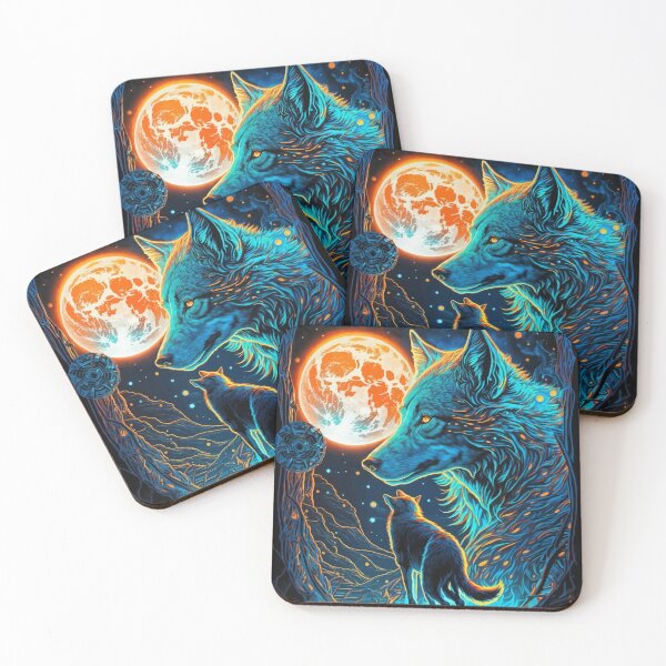 Item preview, Wolf fantasy world glowing tarot designed and sold by Visual-wallart.