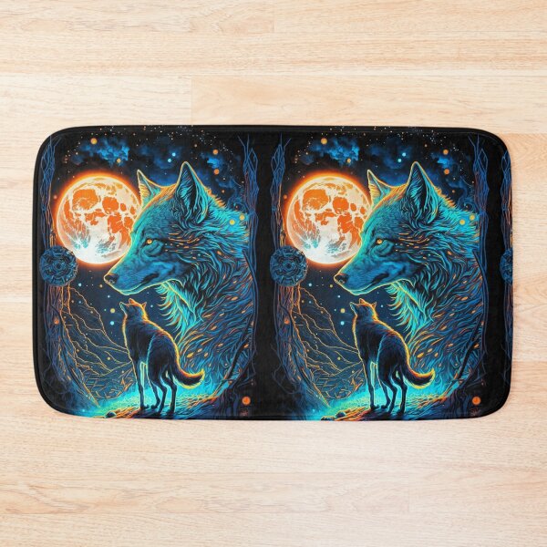Item preview, Wolf fantasy world glowing tarot designed and sold by Visual-wallart.
