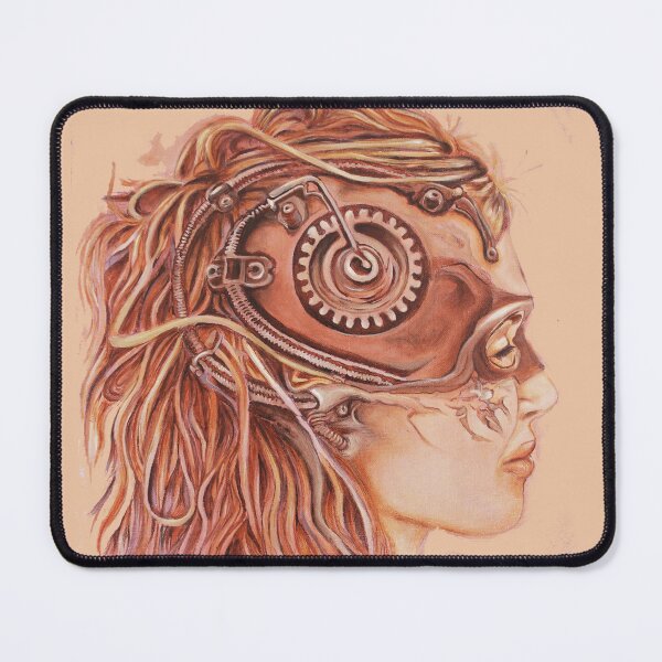 Item preview, cyber brain steampunk painting designed and sold by BarbaraFarina.