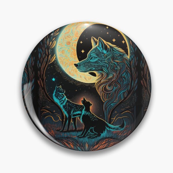 Item preview, Wolves fantasy world glowing tarot designed and sold by Visual-wallart.