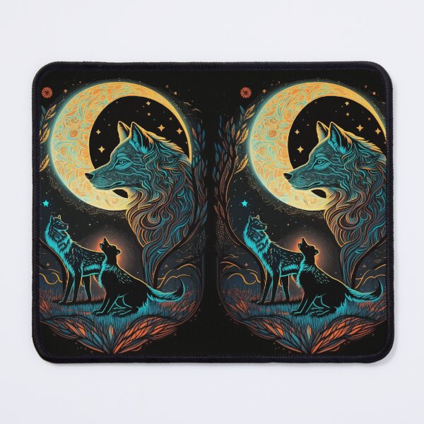 Item preview, Wolves fantasy world glowing tarot designed and sold by Visual-wallart.