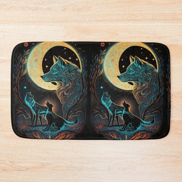 Item preview, Wolves fantasy world glowing tarot designed and sold by Visual-wallart.