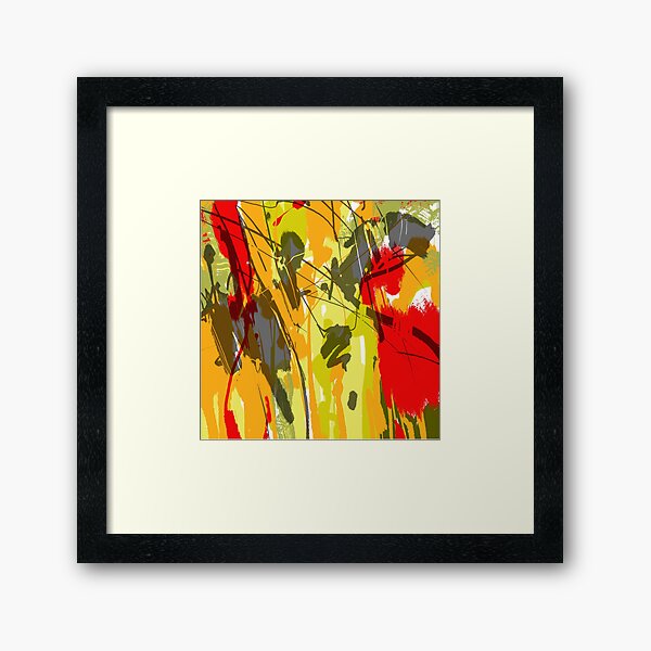 Abstract digital colour, Happy Energy Framed Art Print