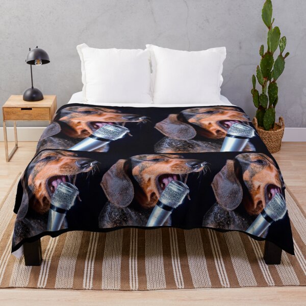 Item preview, Rock Star Dachshund Singing In A Microphone, Dog 17 designed and sold by LesTheArt.