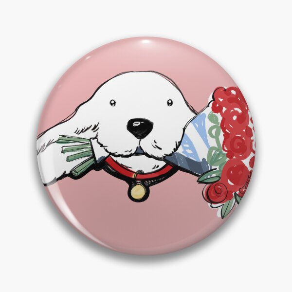 Artikelvorschau, White labrador holding roses entworfen und verkauft von Itsdomd.
