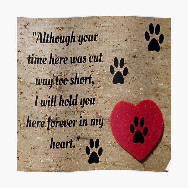 I will hold you forever in my heart Poster