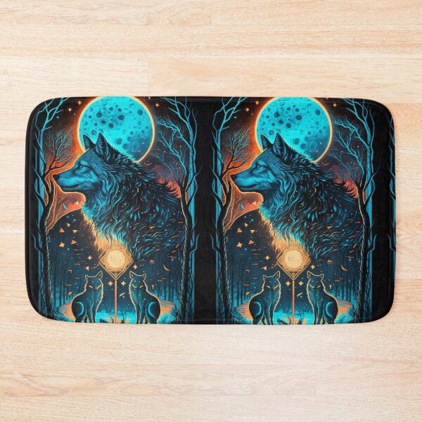 Item preview, Fantasy Wolves in fantasy glowing world tarot designed and sold by Visual-wallart.
