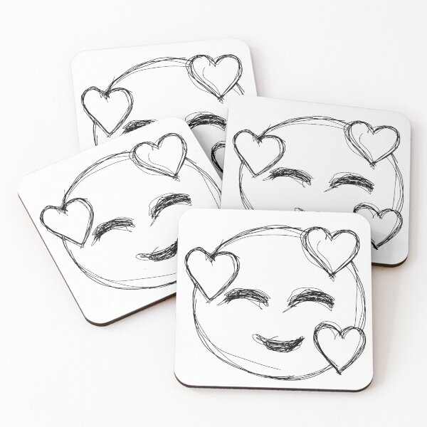 Item preview, Dark and Gritty Face with Hearts Emoji designed and sold by Michael Stewart.