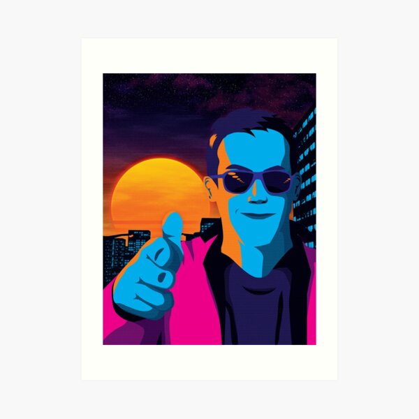Outrun Guy Art Print
