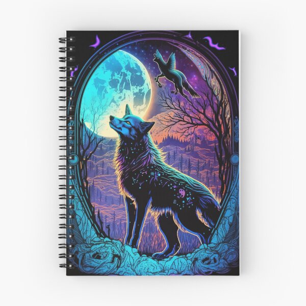 Item preview, Fantasy Wolf in fantasy glowing world tarot designed and sold by Visual-wallart.