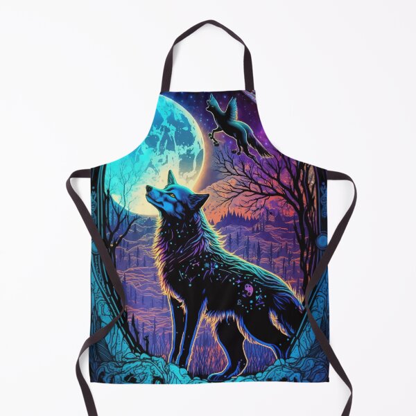 Item preview, Fantasy Wolf in fantasy glowing world tarot designed and sold by Visual-wallart.