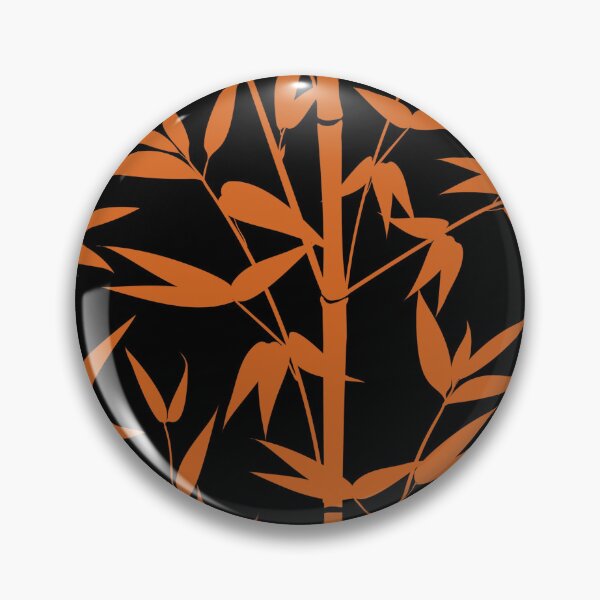 Item preview, Elegant Black and Orange Bamboo Leaves Pattern designed and sold by SoccaTamam.