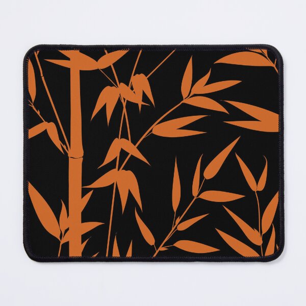 Item preview, Elegant Black and Orange Bamboo Leaves Pattern designed and sold by SoccaTamam.