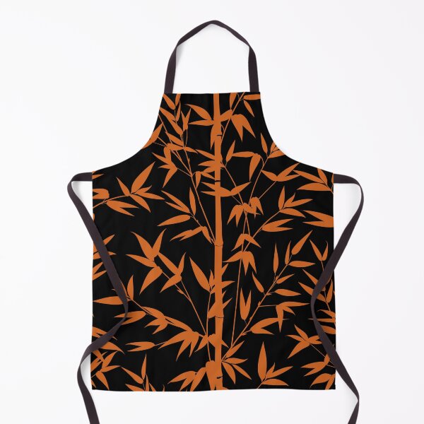 Item preview, Elegant Black and Orange Bamboo Leaves Pattern designed and sold by SoccaTamam.