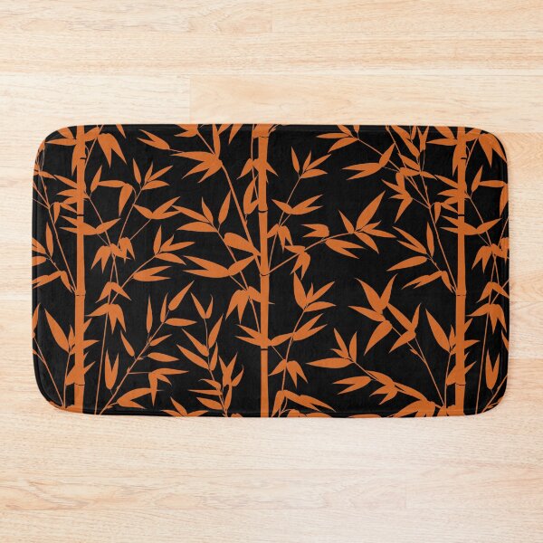 Item preview, Elegant Black and Orange Bamboo Leaves Pattern designed and sold by SoccaTamam.