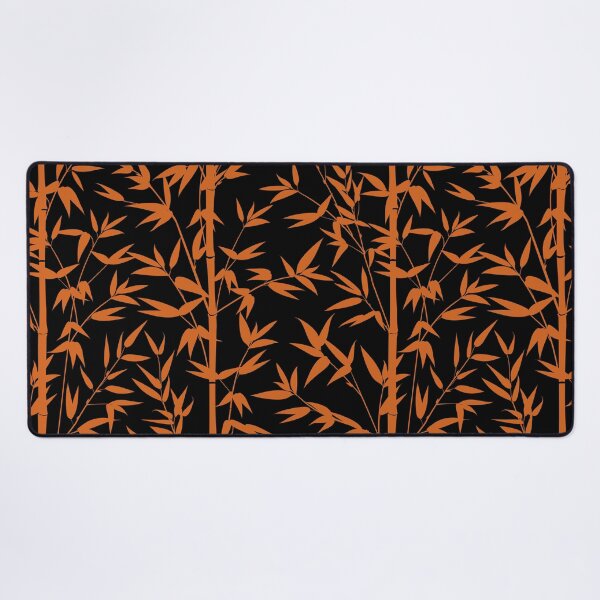 Item preview, Elegant Black and Orange Bamboo Leaves Pattern designed and sold by SoccaTamam.