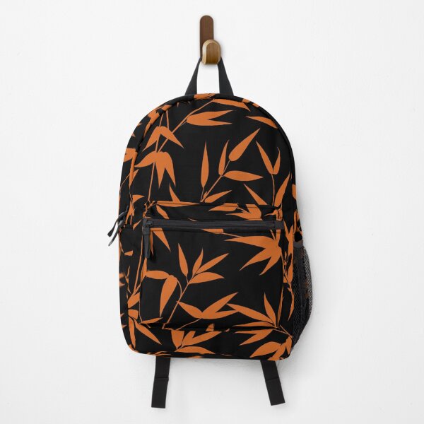 Item preview, Elegant Black and Orange Bamboo Leaves Pattern designed and sold by SoccaTamam.